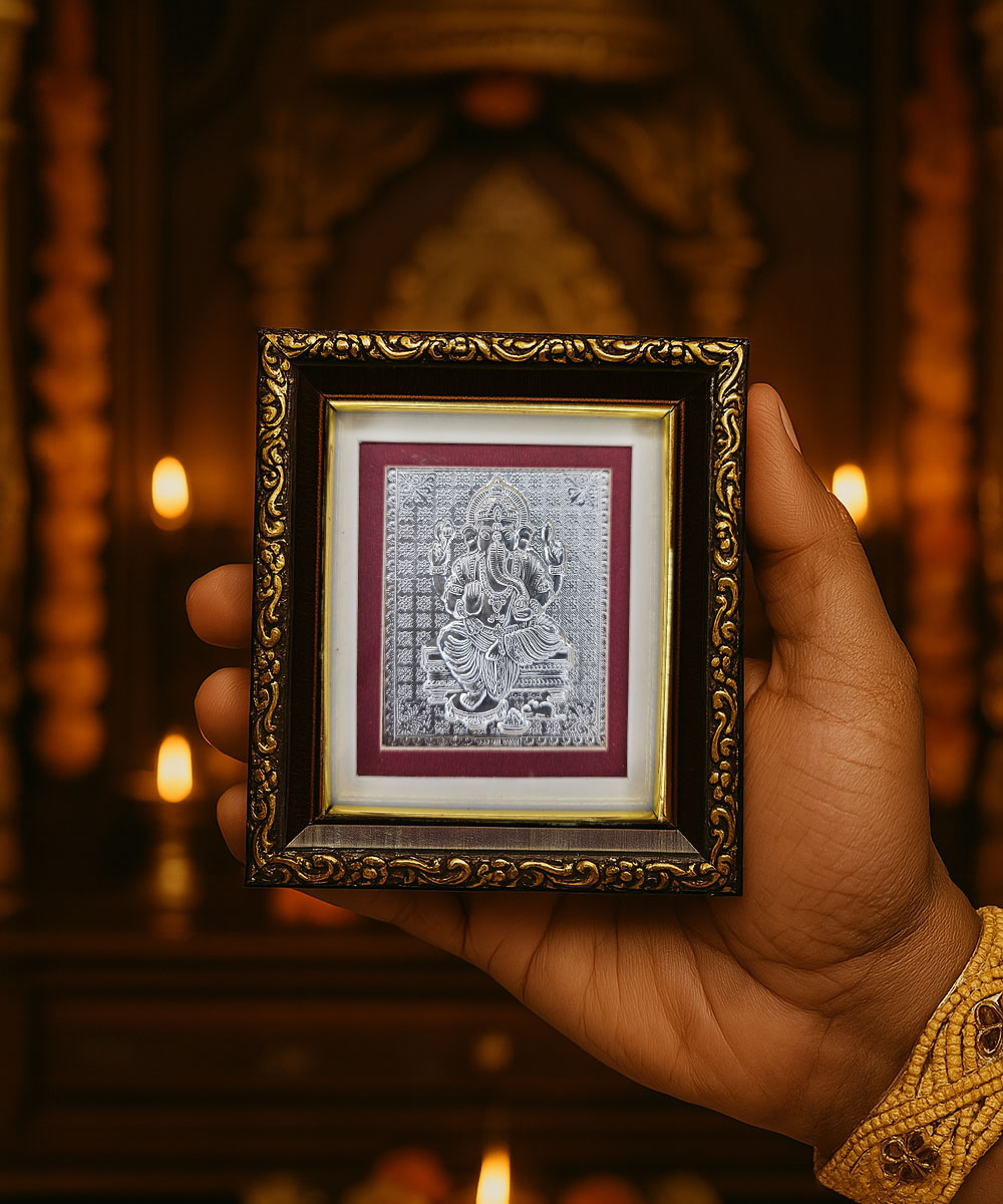 Silver god idol frames