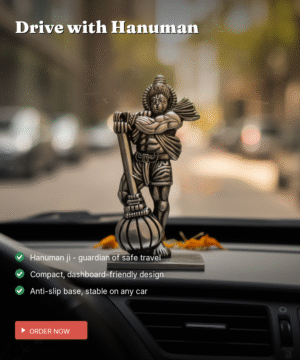 925 Silver Hanuman Car Dashboard Idol — Strength & Protection on Every Drive — view 2