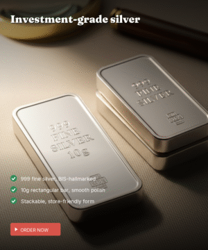 999 Silver 10g Investment Ingot — BIS-Hallmarked Bar — view 2